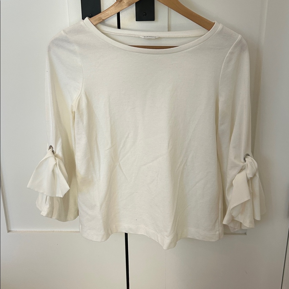 Club Monaco White Long Sleeve Top